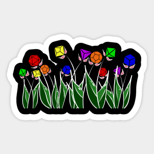 Dice Flowers - Inverse Rainbow Sticker